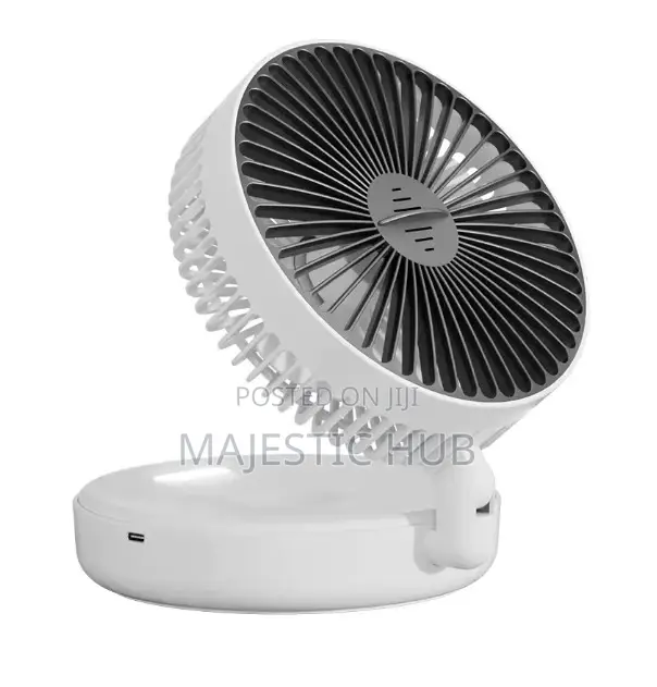Portable Rechargeable Fan – 5000mah,4-Speed With Warm Night Light