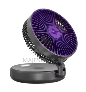 Portable Rechargeable Fan – 5000mah,4-Speed With Warm Night Light