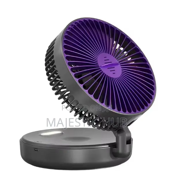 Portable Rechargeable Fan – 5000mah,4-Speed With Warm Night Light