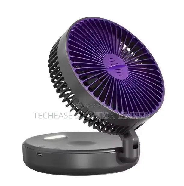 Portable Rechargeable Fan – 5000mah,4-Speed With Warm Night Light