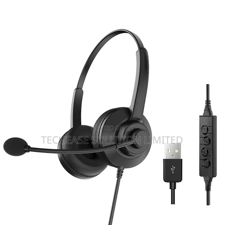 Usb Call Center Headset - Noise Cancelling Wired Headphones