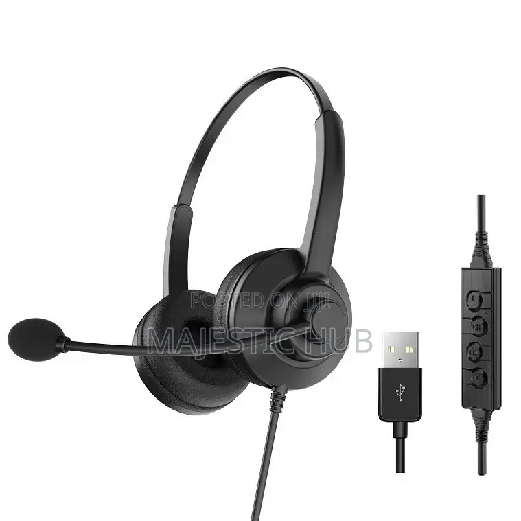 Usb Call Center Headset - Noise Cancelling Wired Headphones