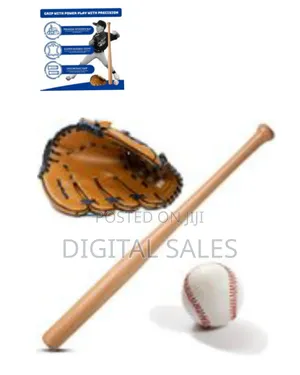 Wooden Baseball Bat With Glove and Ball Set – Classic 3-Piece Baseball