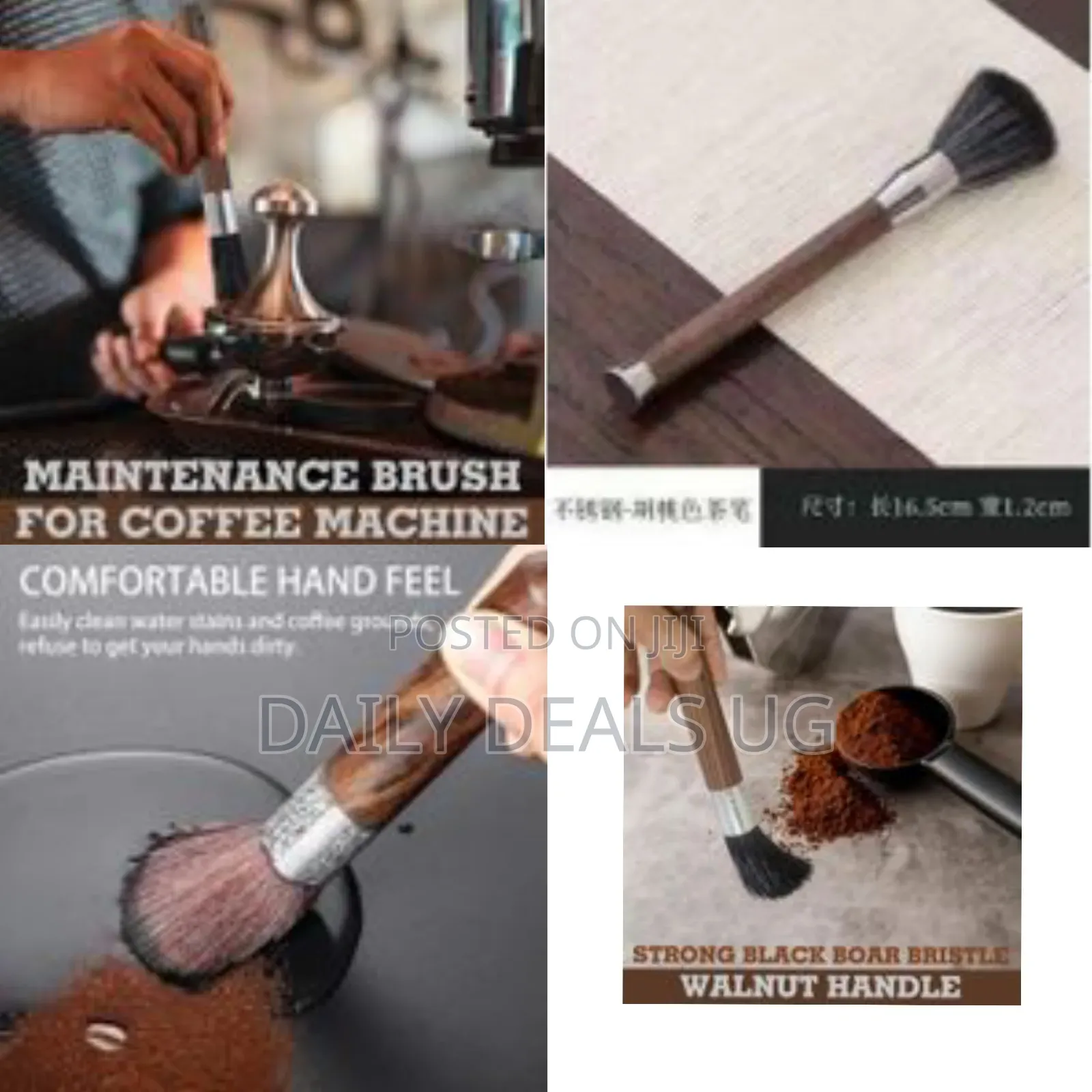 Coffee Grinder Cleaning Brush With Wood Handle Barista Brush
