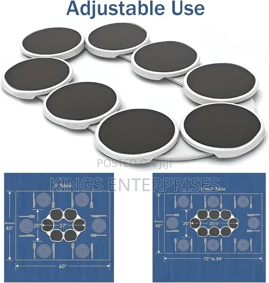 8pcs Rotating Dining Table Tray