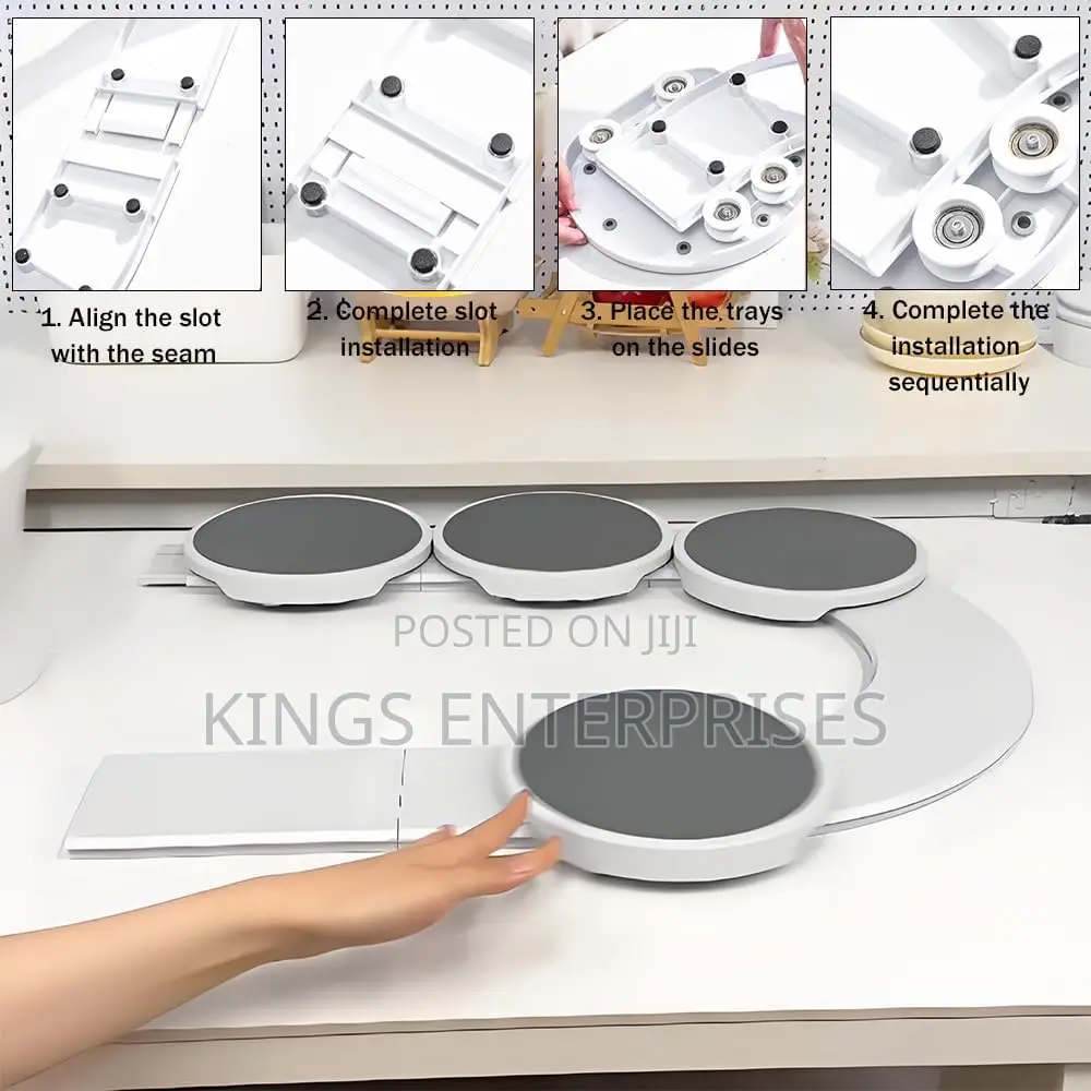 8pcs Rotating Dining Table Tray