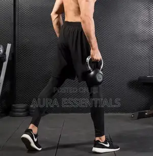 2in1 Men and Women Tights and Shorts Exercise or Gym Wear