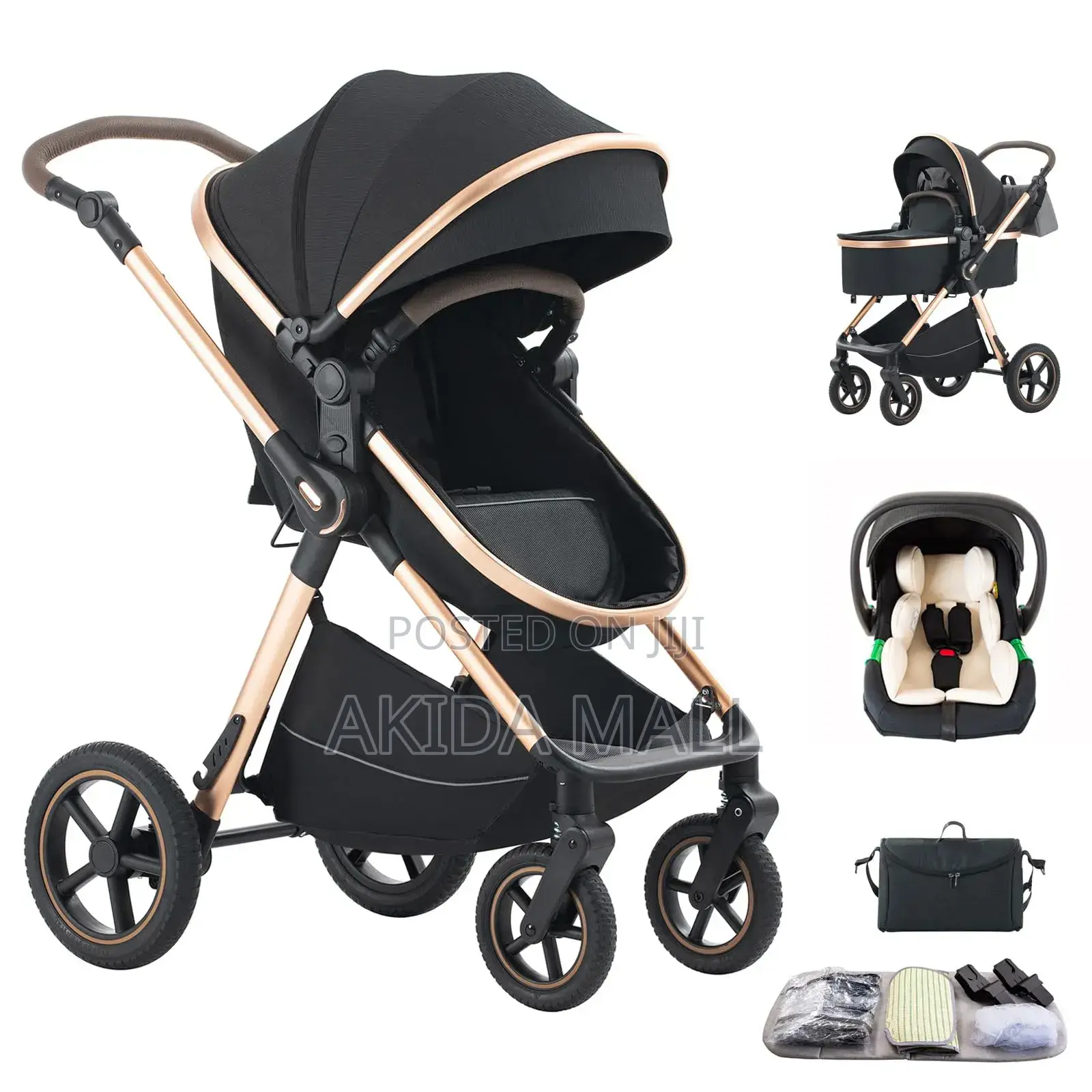 Kidilo 3 in 1 Travel System Baby Stroller, Bag and Car Seat
