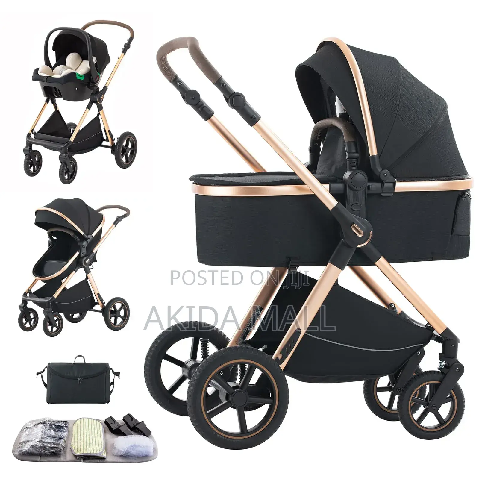 Kidilo 3 in 1 Travel System Baby Stroller, Bag and Car Seat