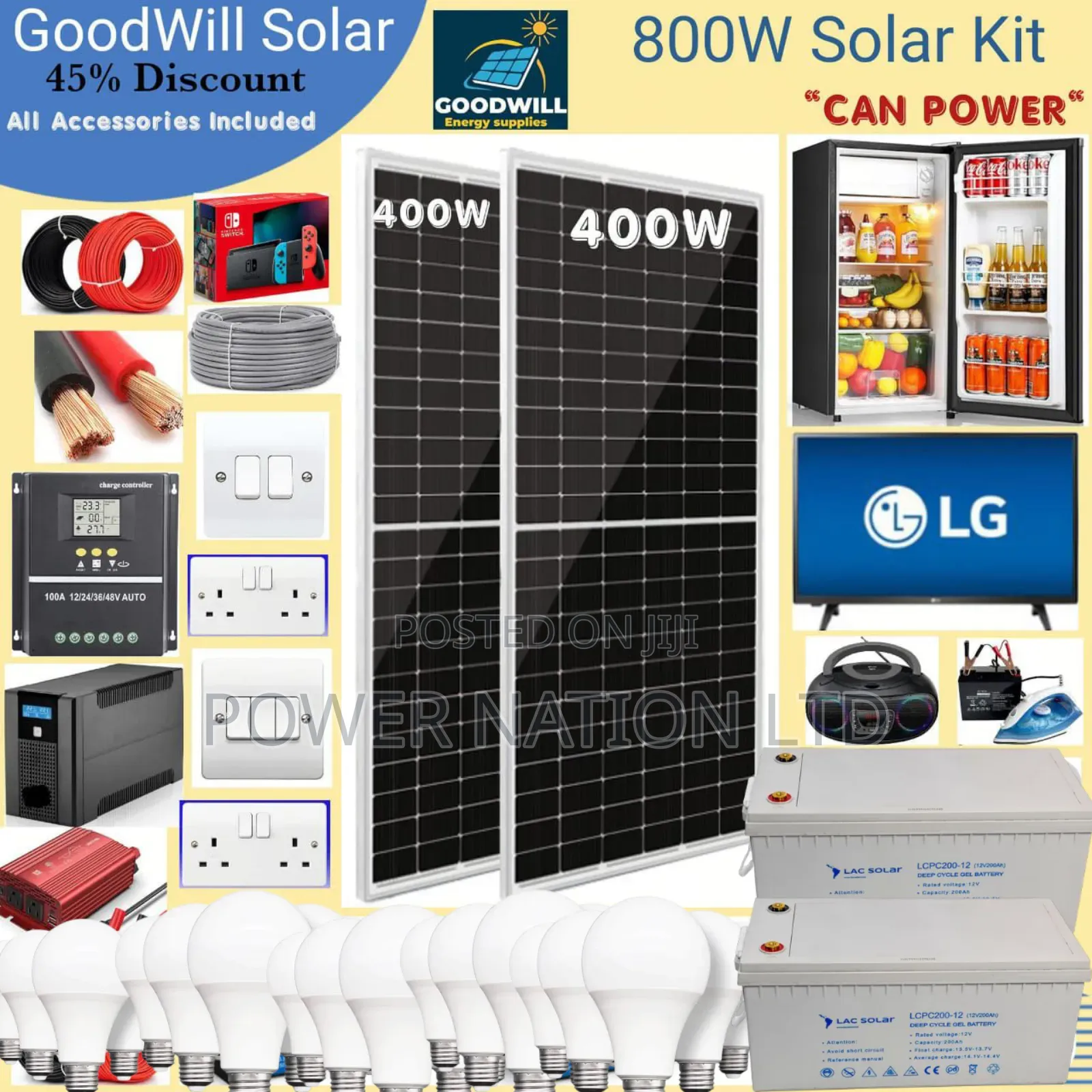 800w Power Nation Solar System Full Kit