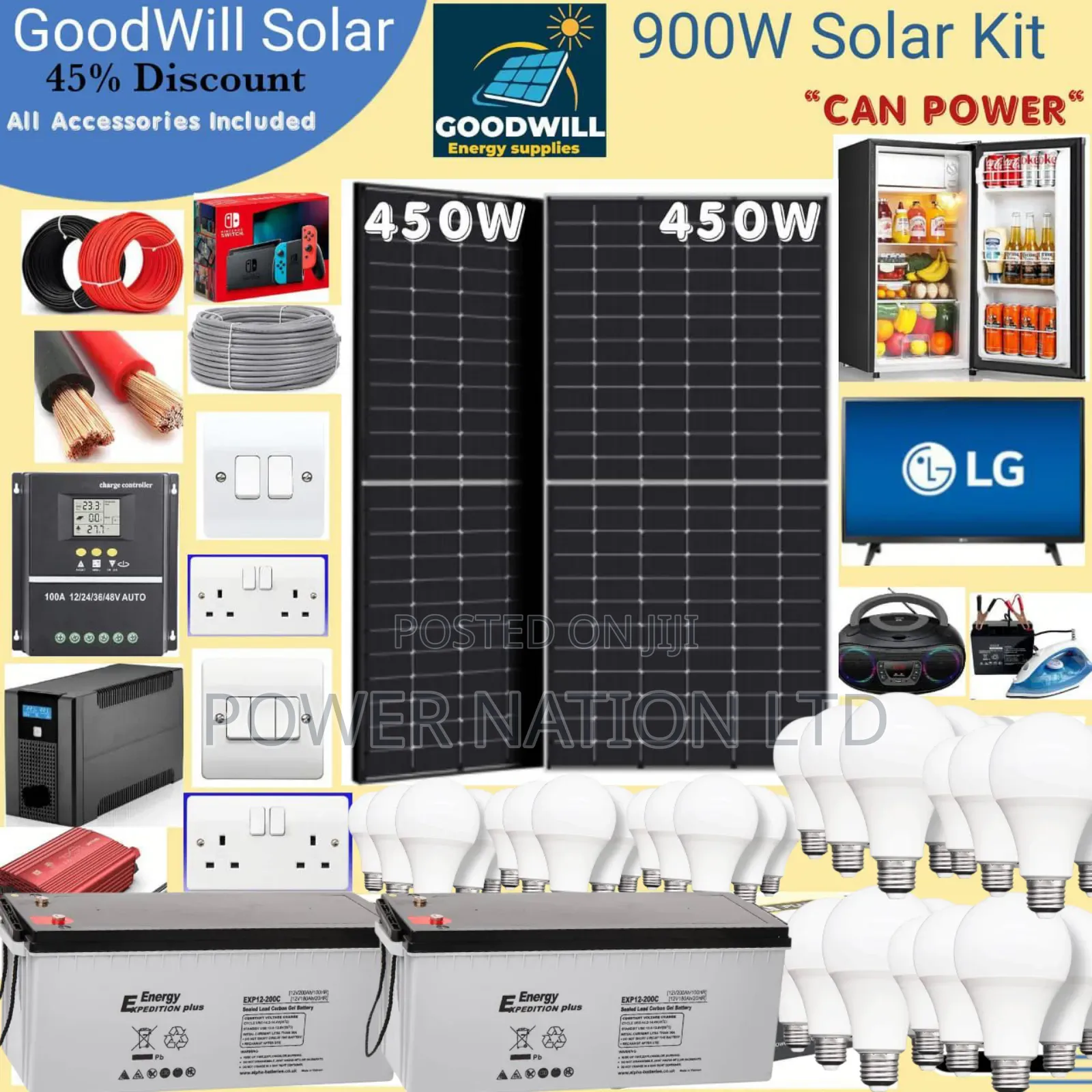 900w Power Nation Solar System Full Kit