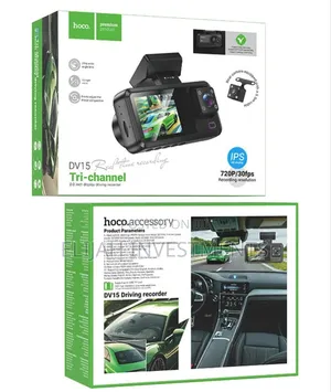 Hoco. Dv15 Tri-Channel Driving Recorder (Dash Cam).