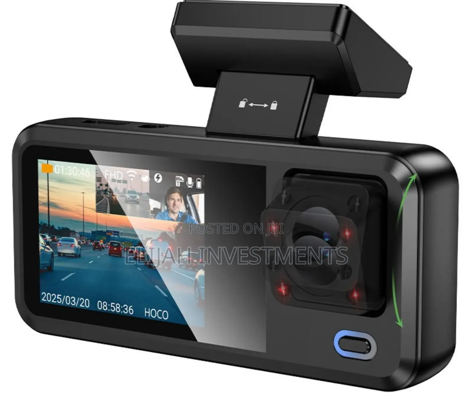Hoco. Dv15 Tri-Channel Driving Recorder (Dash Cam).