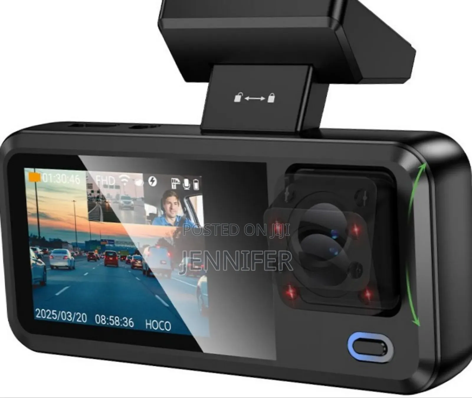 Hoco. Dv15 Tri-Channel Driving Recorder (Dash Cam).