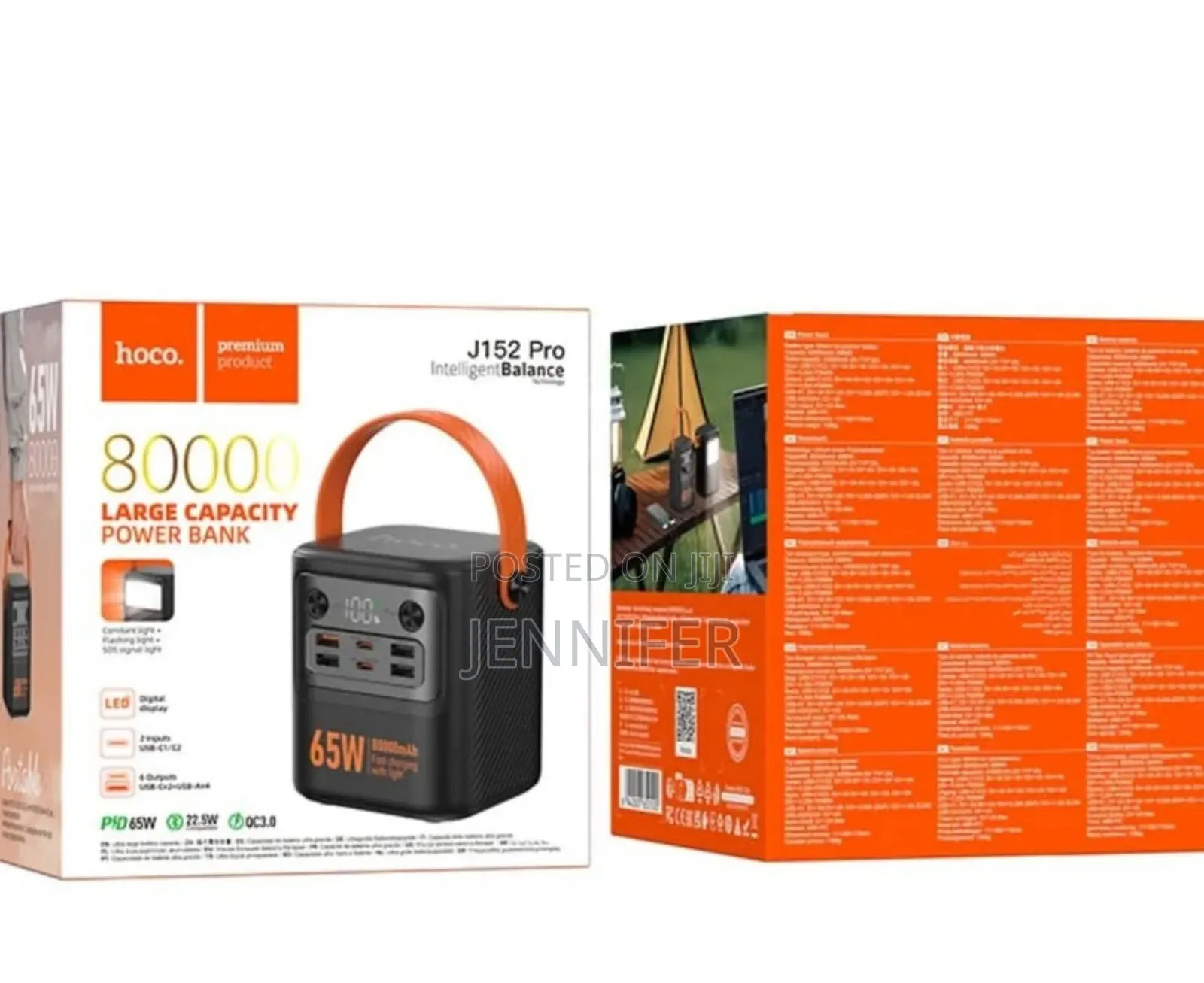 Hoco J152 Pro Intelligentbalance 80000 Large Capacity Power Bank.