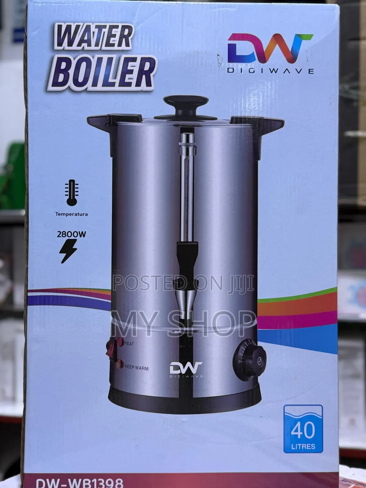 Water Boiler 40l Digiwave Stainless Steel Dw-1398, 2800w