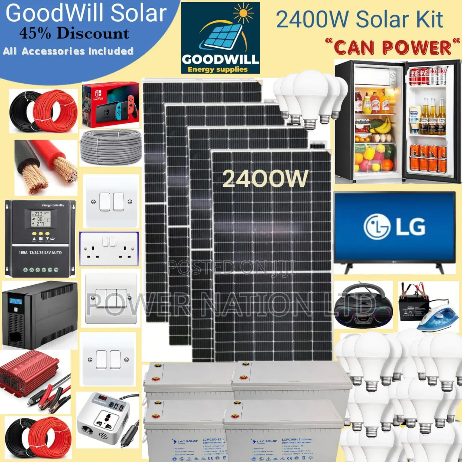 2400w Power Nation Solar System Full Kit