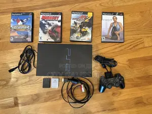 Sony Ps2 Console-Controllers, Mem Card, Games Cables