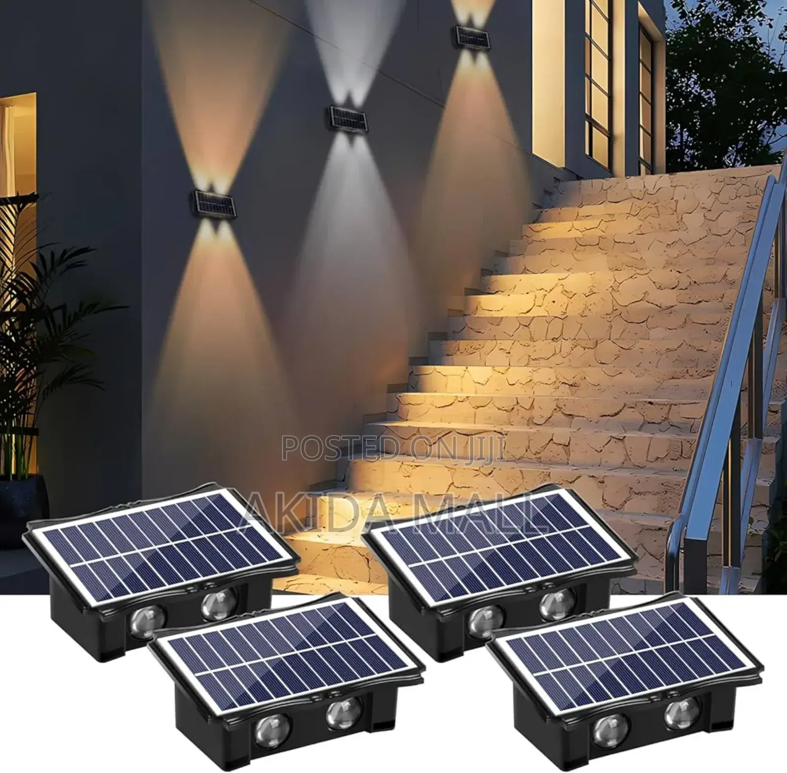 4pc Solar Light Wall Light Fr Outdoor Use 4 Led Up Down Solar Lights