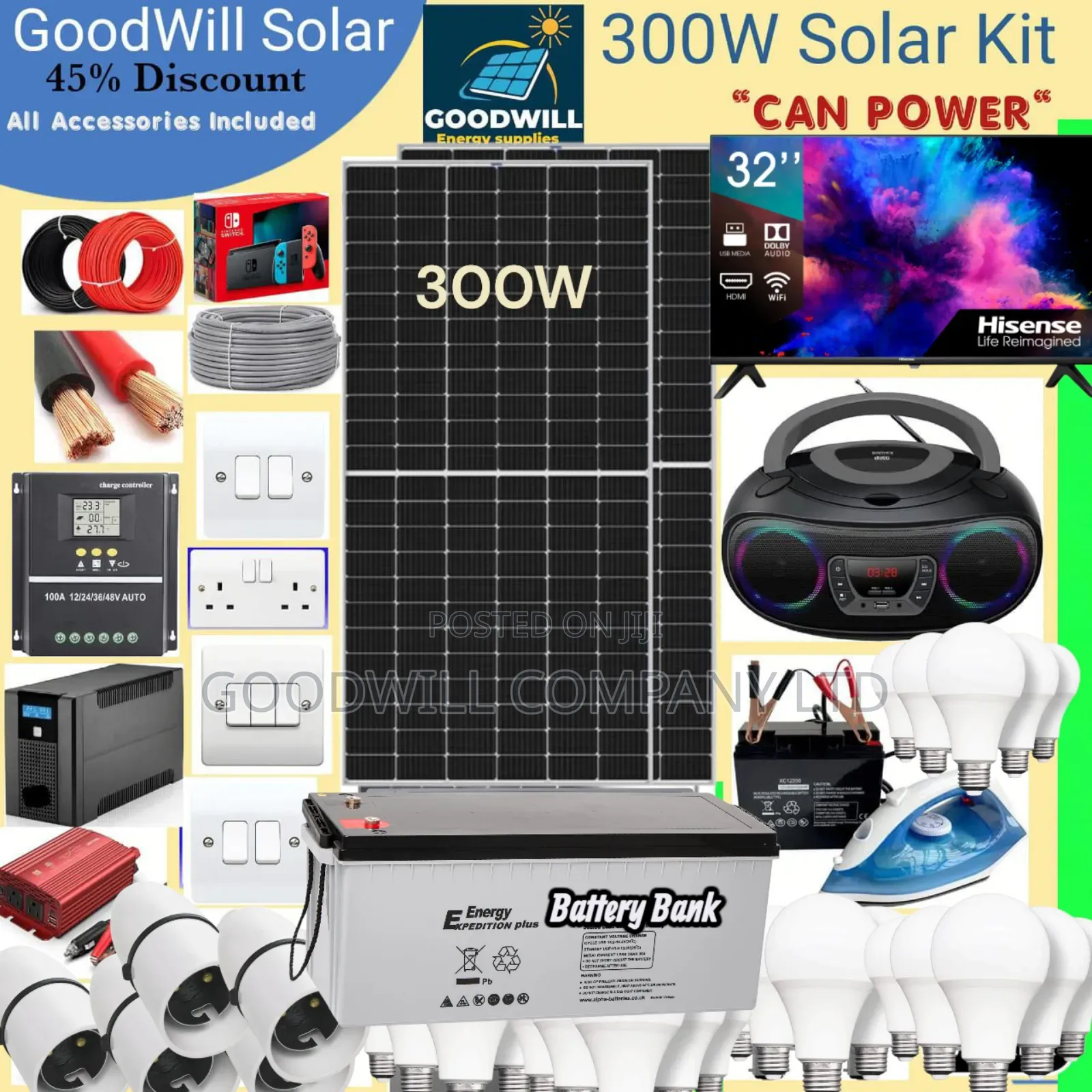 300w Power Nation Solar System Full Kit