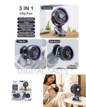 Auto Oscillating Table Fan 6.5-Inch, Timer, Digital Display