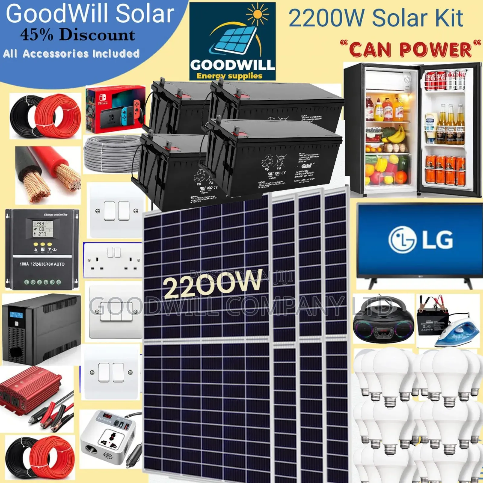 2200w Power Nation Solar System Full Kit