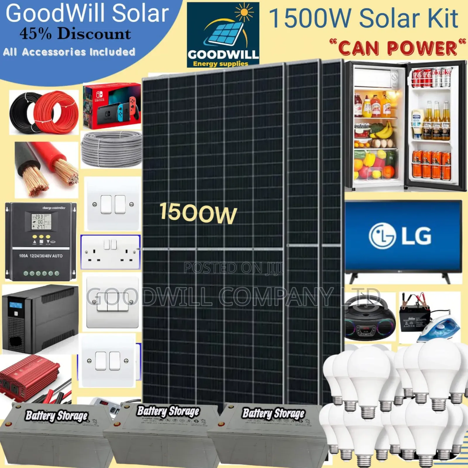 1500w Boom Power Solar System Full Kit