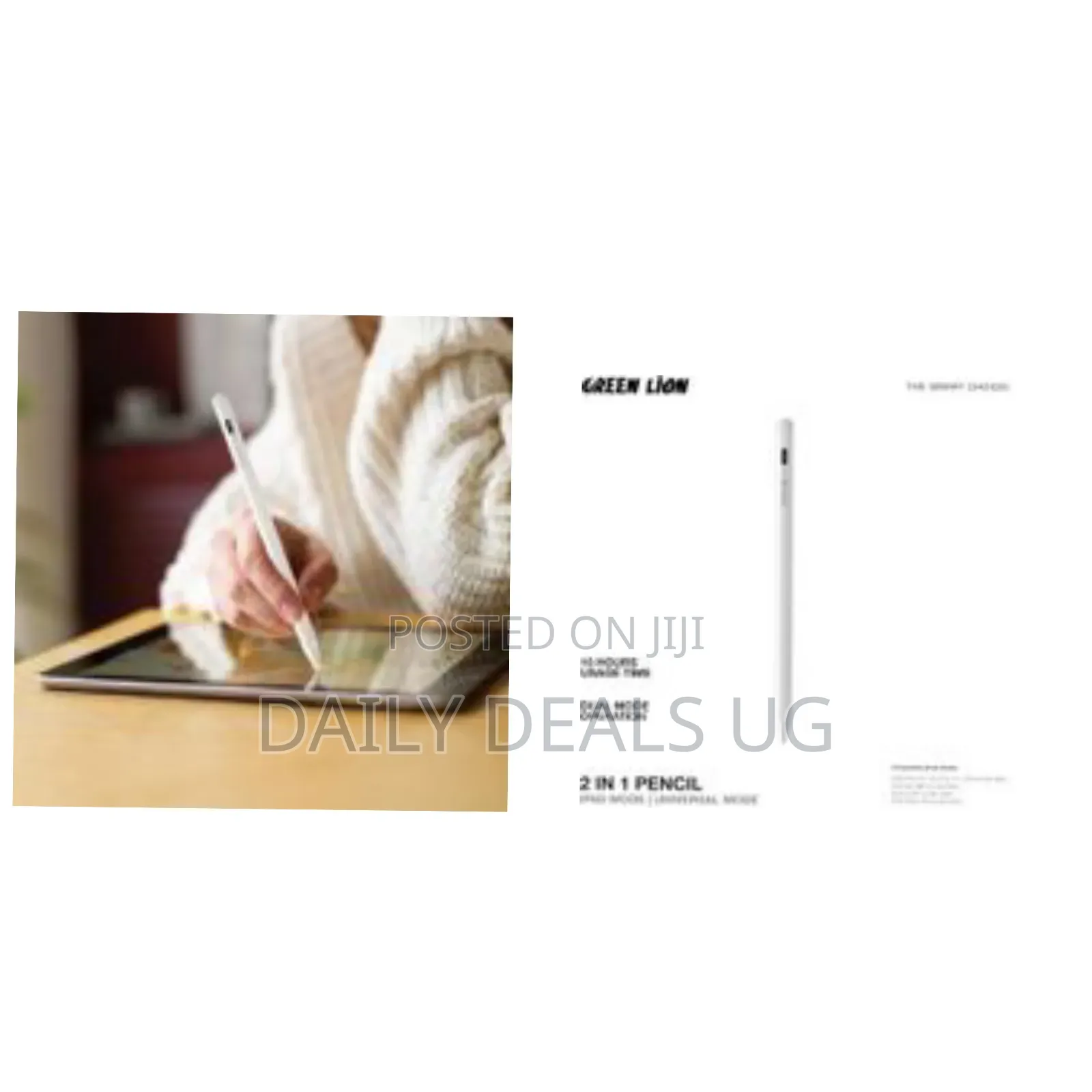 Green Lion 2 in 1 Stylus Pen/Pencil, iPad Mode and Universal Dual