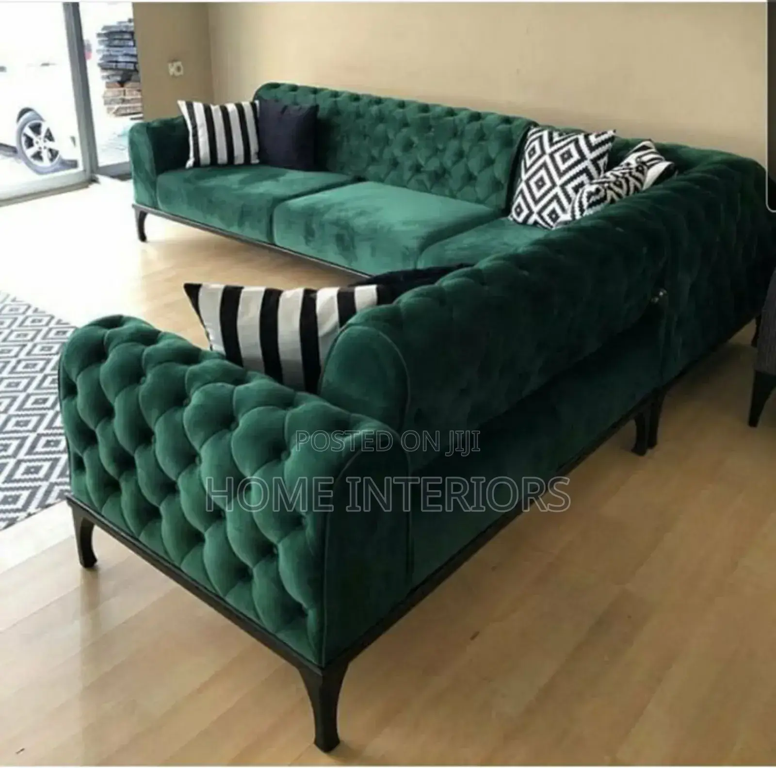 Seven Seater Green Sofa