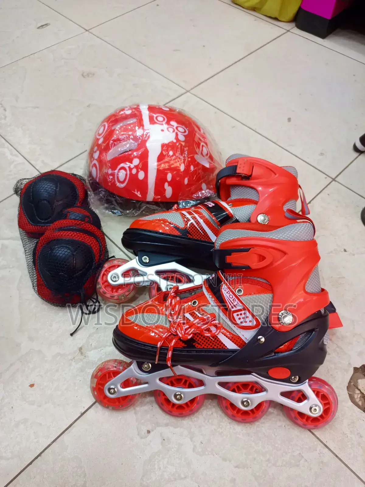 Adjustable Inline Skates With All Light Up Wheels