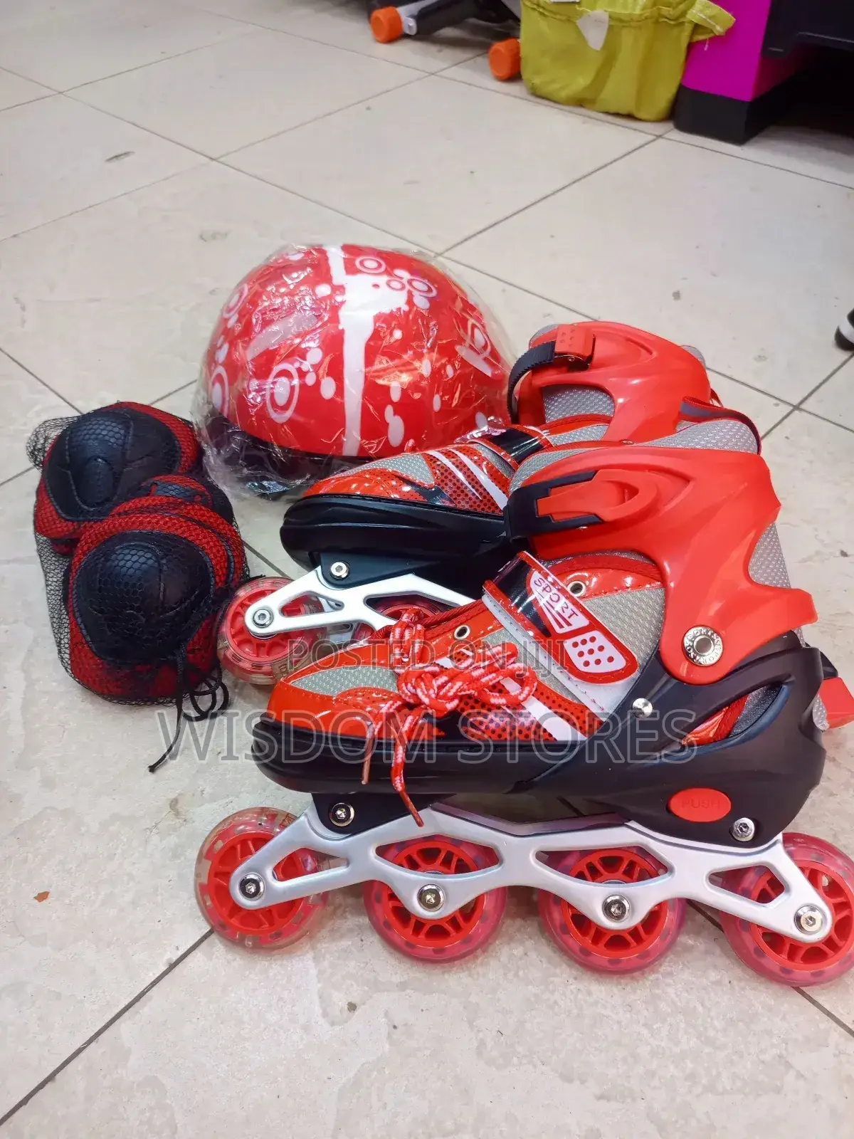 Adjustable Inline Skates With All Light Up Wheels