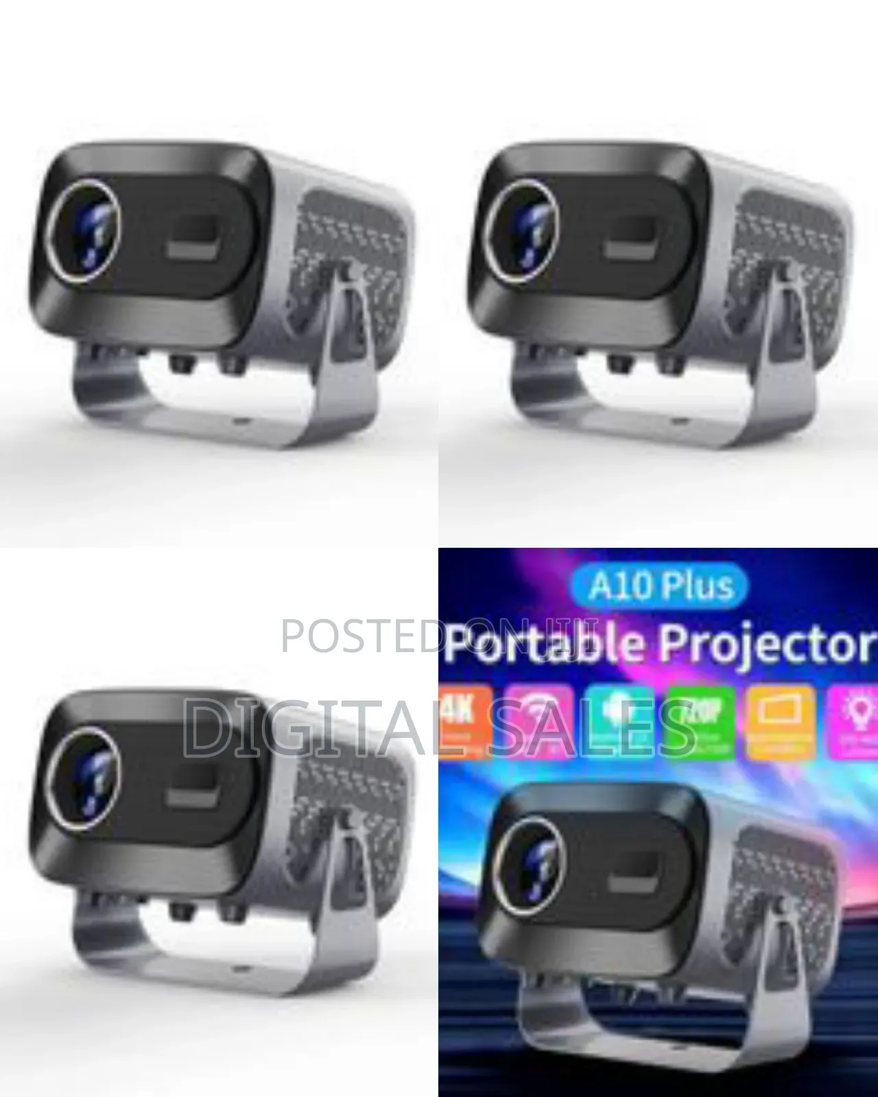 A10 Plus Projector Ultra 1080p 300ansi Bt5.2 Electronic Focus