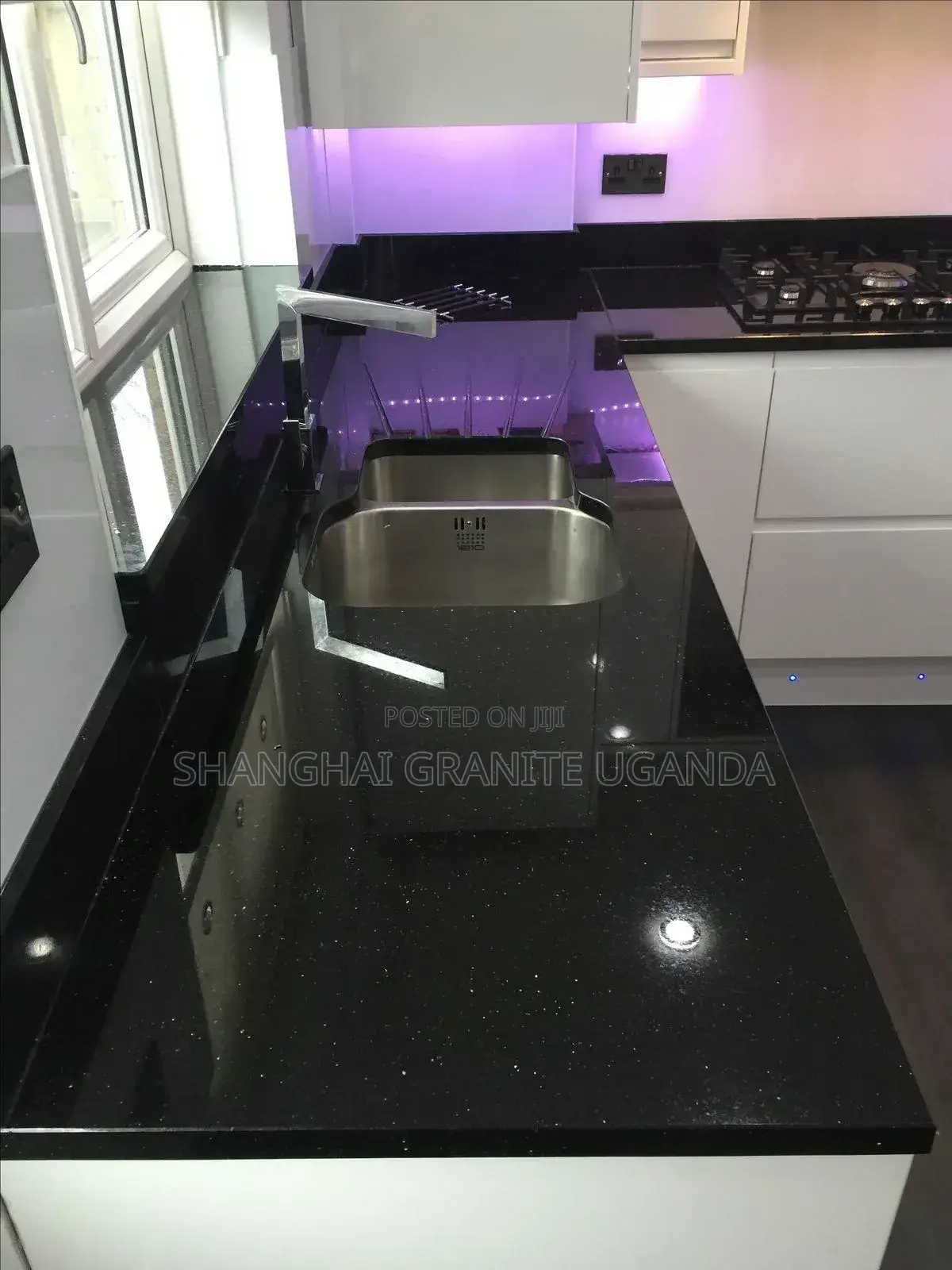 Black Galaxy Kitchen Worktop Finishing