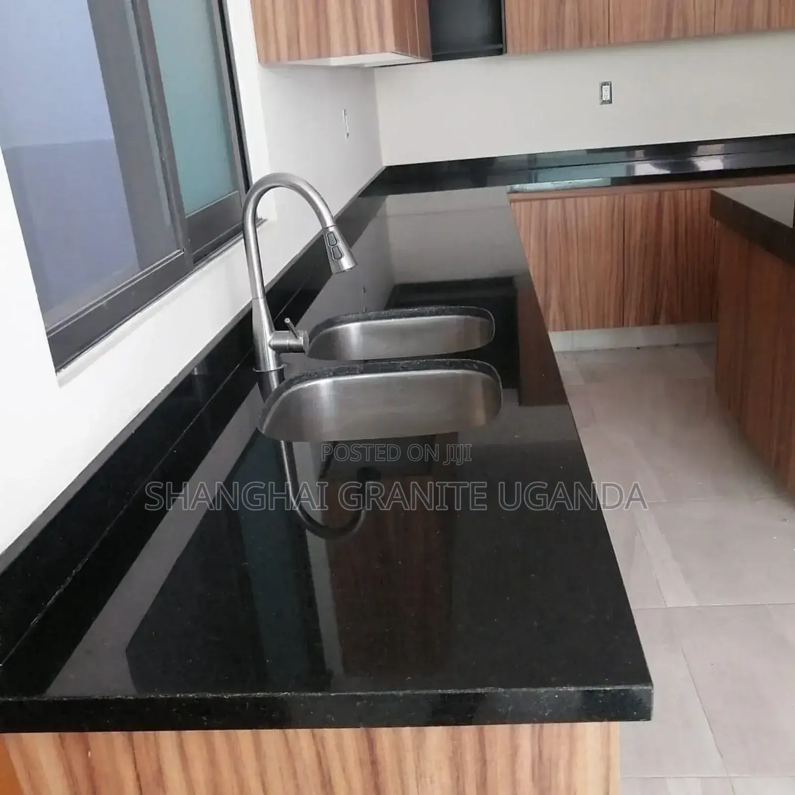 Plain Black Granite Kitchen Worktop Finishing