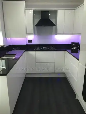 Plain Black Granite Kitchen Worktop Finishing