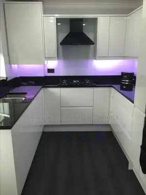 Plain Black Granite Kitchen Worktop Finishing