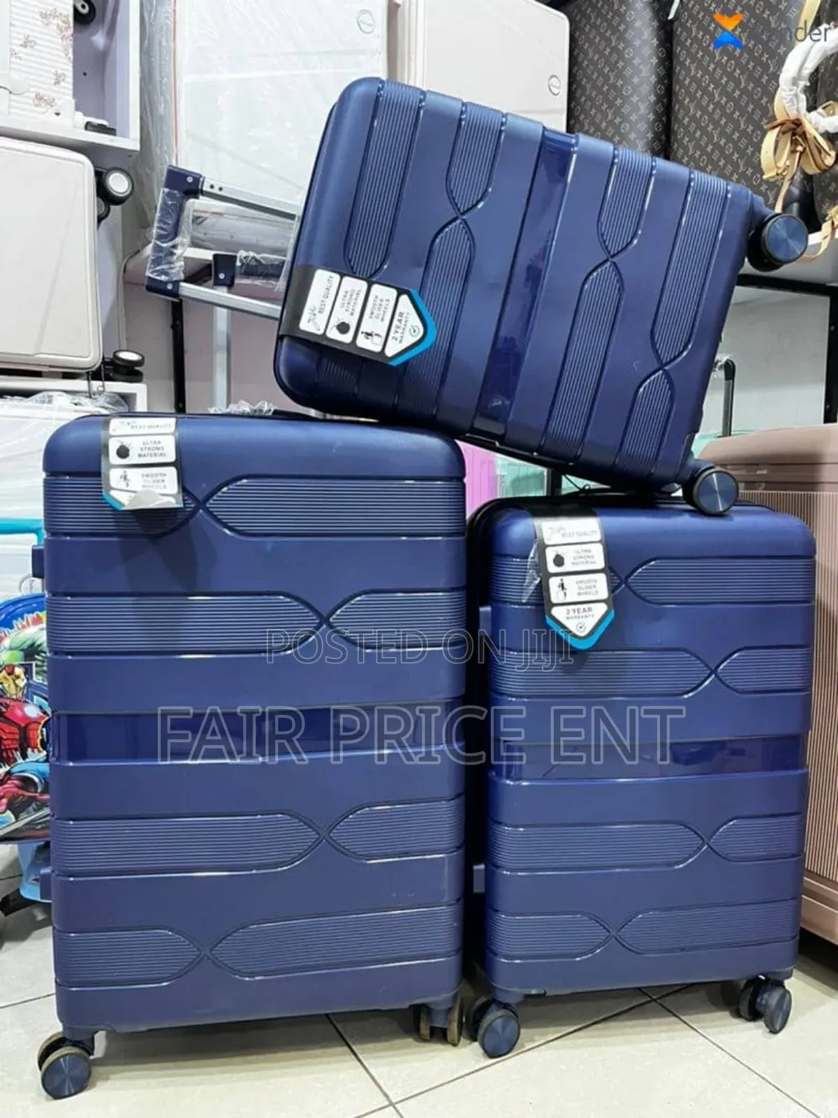 Pure Rubber Plastic Suitcases. Fullset .( Black)