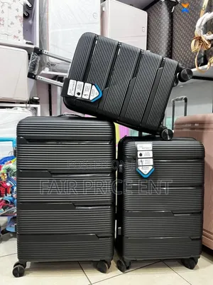 Pure Rubber Plastic Suitcases. Fullset .( Black)