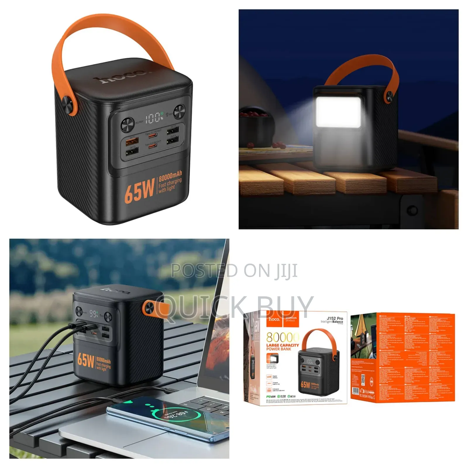 Hoco J152 Pro Intelligentbalance 80000 Large Capacity Power Bank.