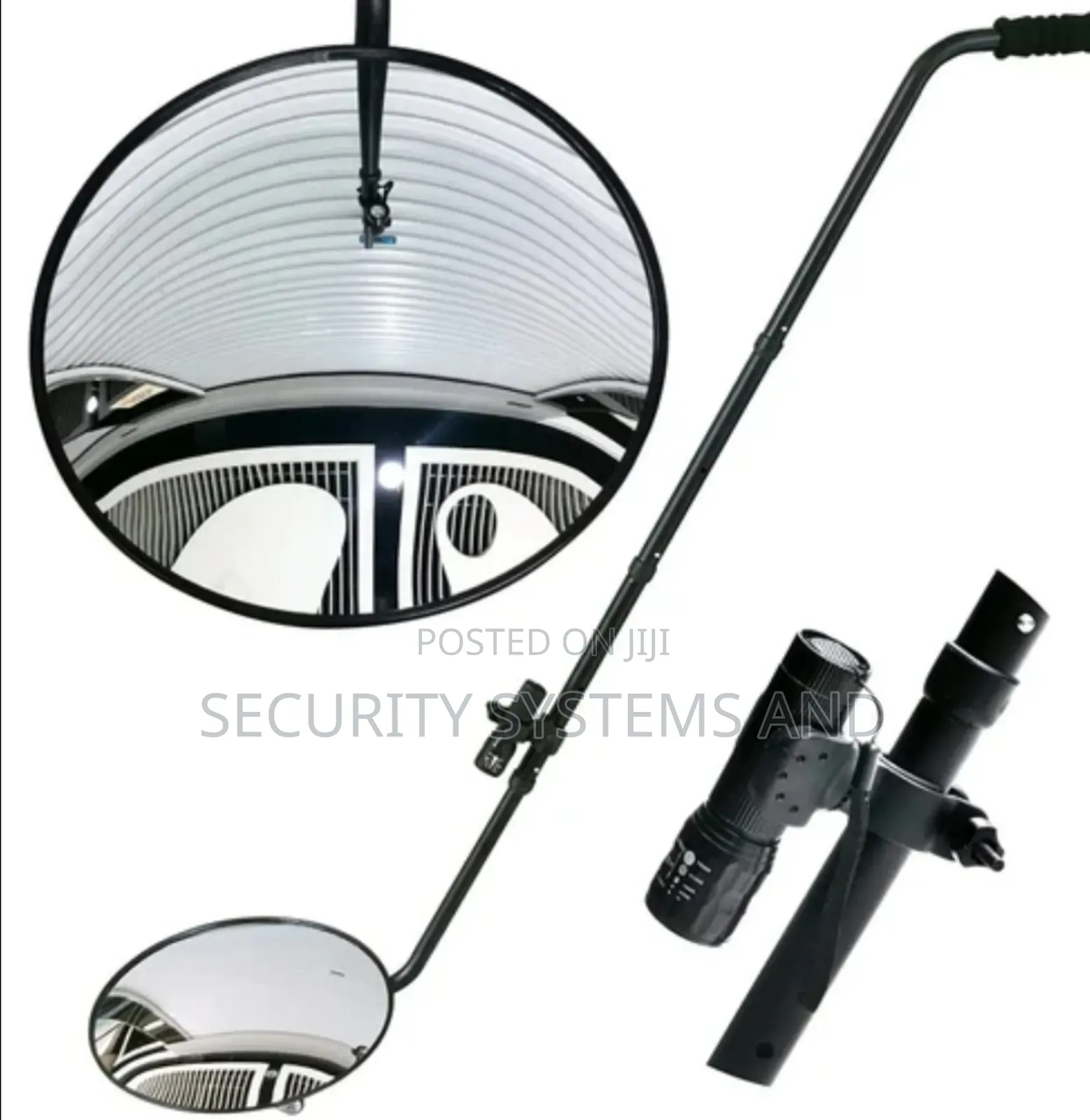 Under Vehicle Search Mirror With Led Torch Light- 12 Inches