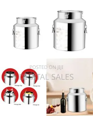 14l Stainless Steel Milk Can Canister Dairy Pot Large Bucket
