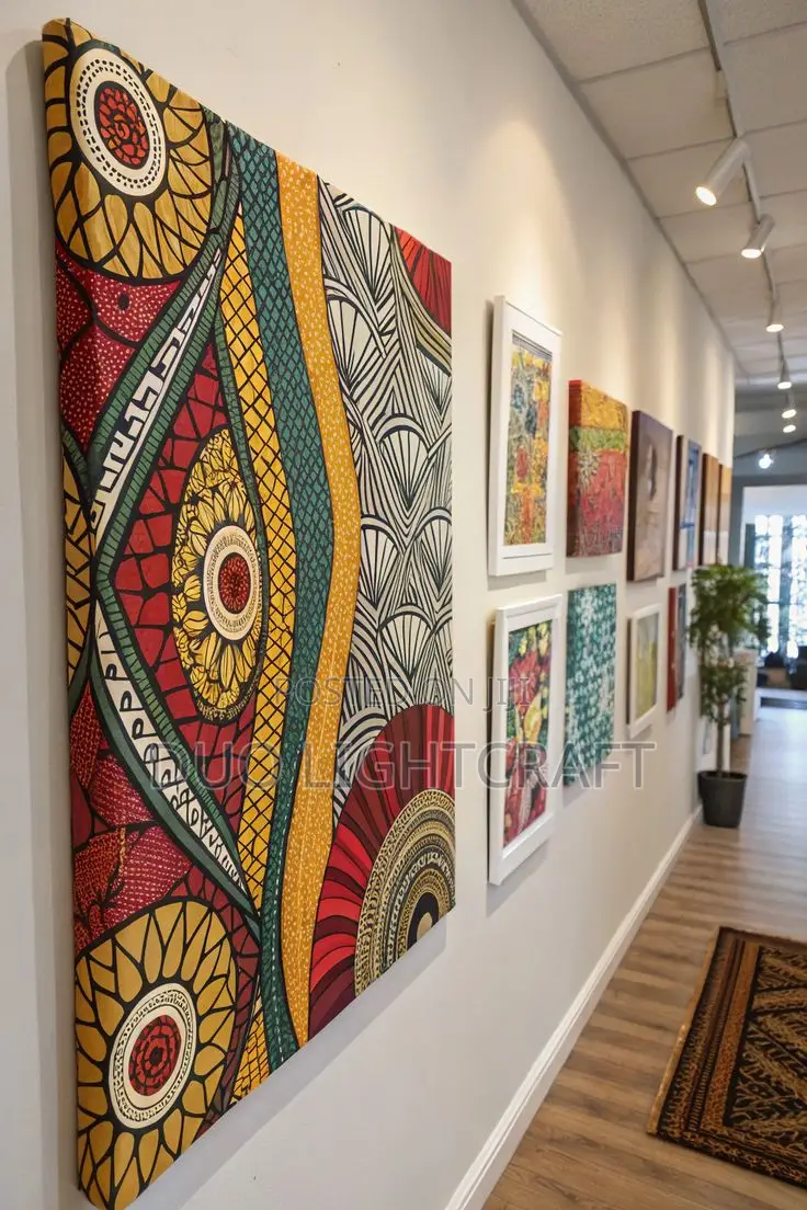 African Fabric Wall Art-Bright and Stylish!