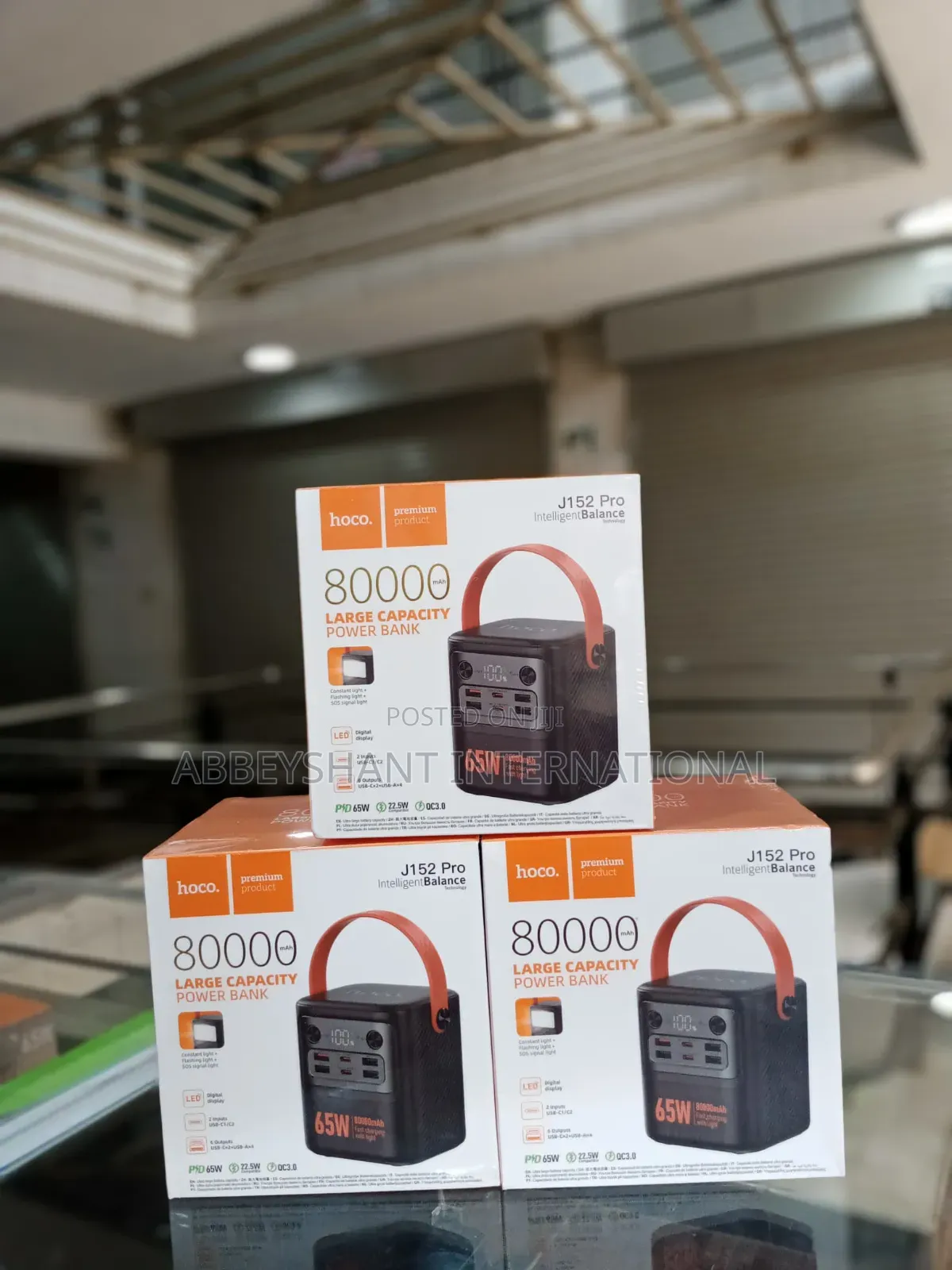 Powerful Power Bank Hoco J152 Pro 80000mah Power Bank.