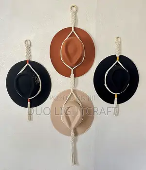 Macrame Hat Hanger~Beautiful and Decorative.