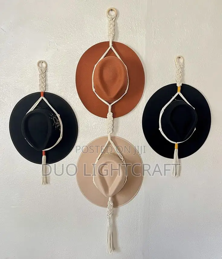 Macrame Hat Hanger~Beautiful and Decorative.