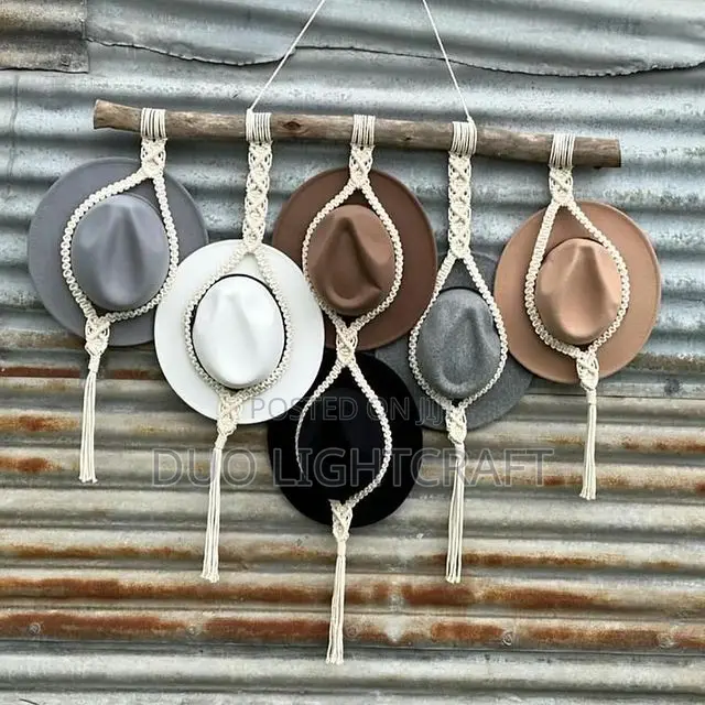 Macrame Hat Hanger~Beautiful and Decorative.