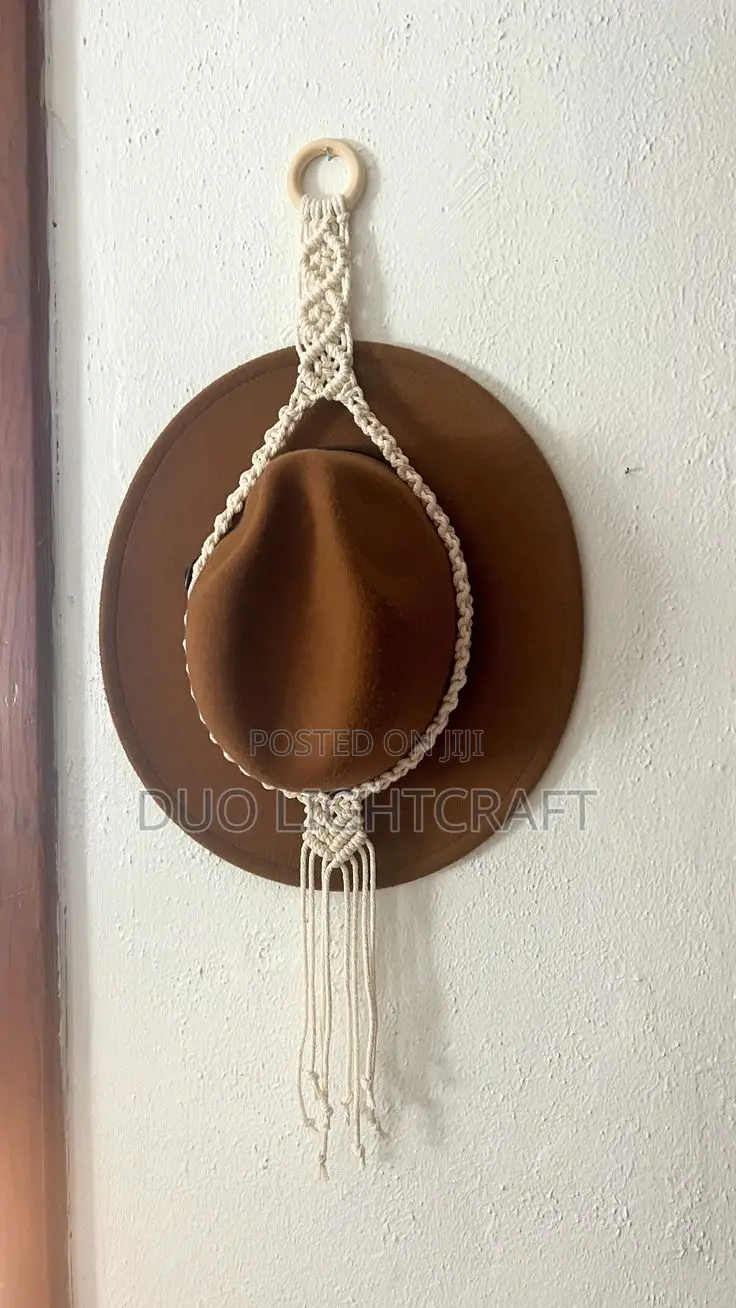 Macrame Hat Hanger~Beautiful and Decorative.
