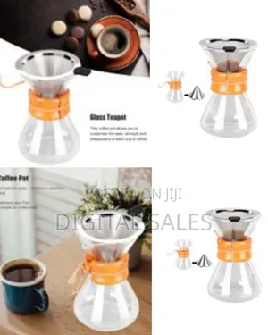 Heat Resistance Borosilicate Glass Carafe Pour Over Coffee Pot