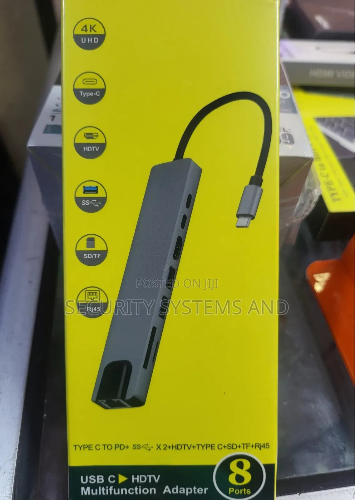 8 in 1 Usb Type C Hub to Hdmi, Ethernet, Micro Sd, Usb