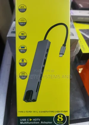 8 in 1 Usb Type C Hub to Hdmi, Ethernet, Micro Sd, Usb
